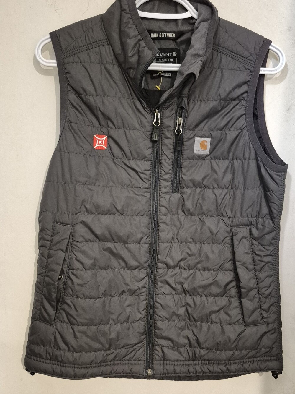 Carhartt Rain Defender  Gray Quilted Vest Sz.S